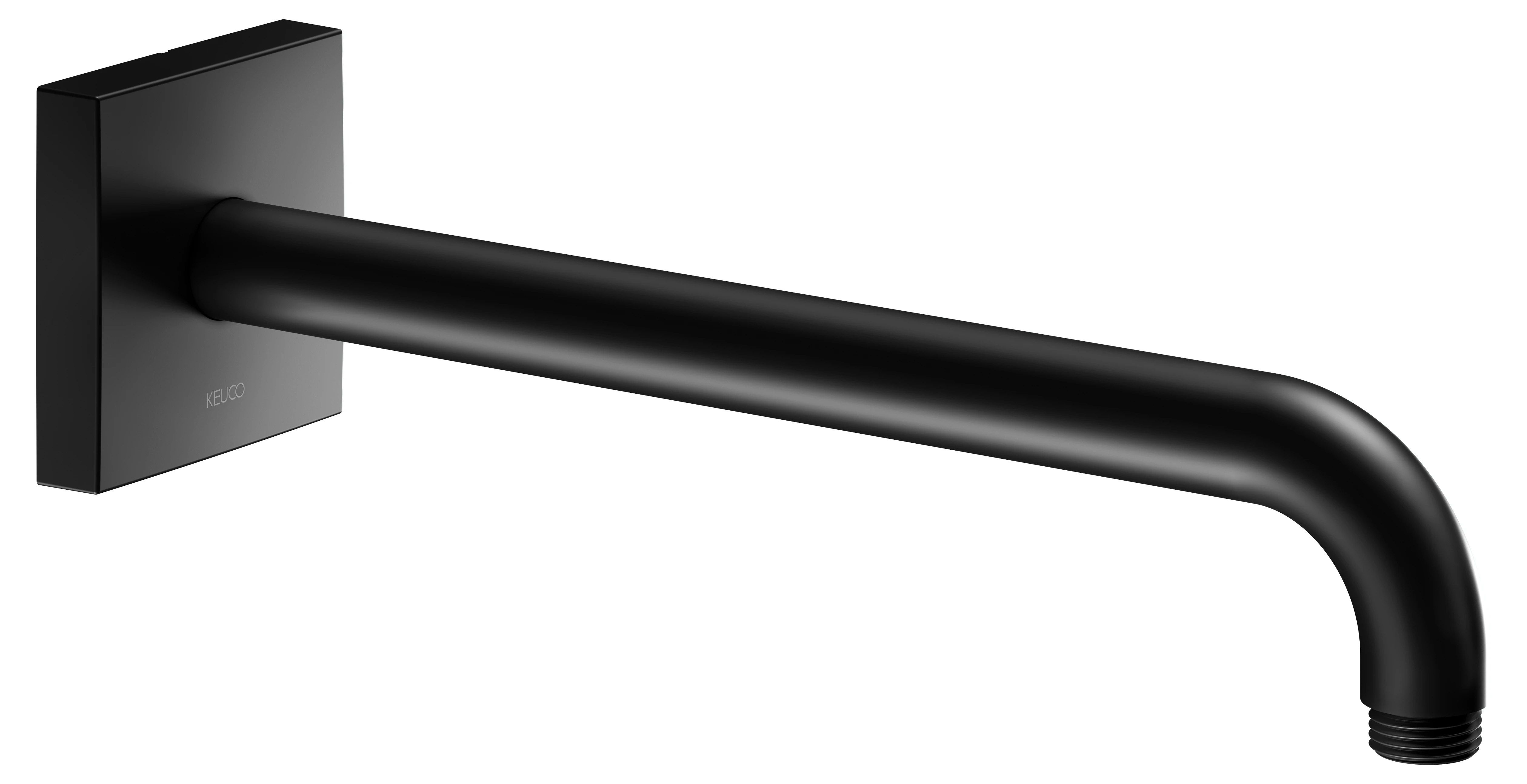 KEUCO Brausearm Wandmontage eckig Ausladung 300 mm schwarz matt