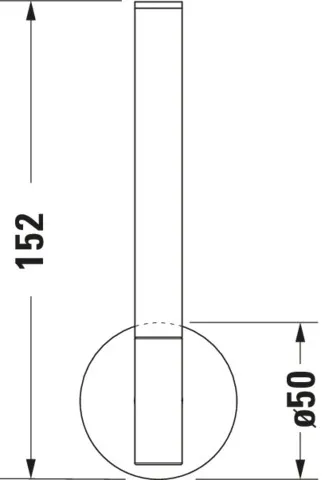 Starck T Ersatzrollenhalter, 50x50x152 mmcl