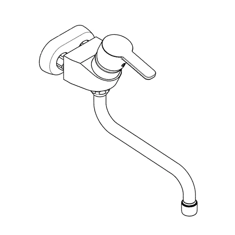 Kludi Einhand-Küchenarmatur „Logo Neo“ Ausladung 276 mm