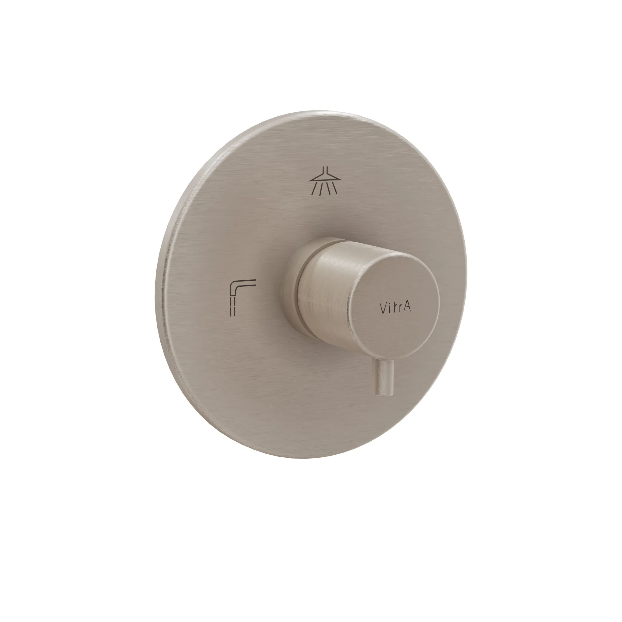Flow Soft 3-Wege-Umsteller V-Box Unterputzmontage Nickel gebürstet Flow Soft 3-Wege-Umsteller V-Box Unterputzmontage Nickel gebürstet
