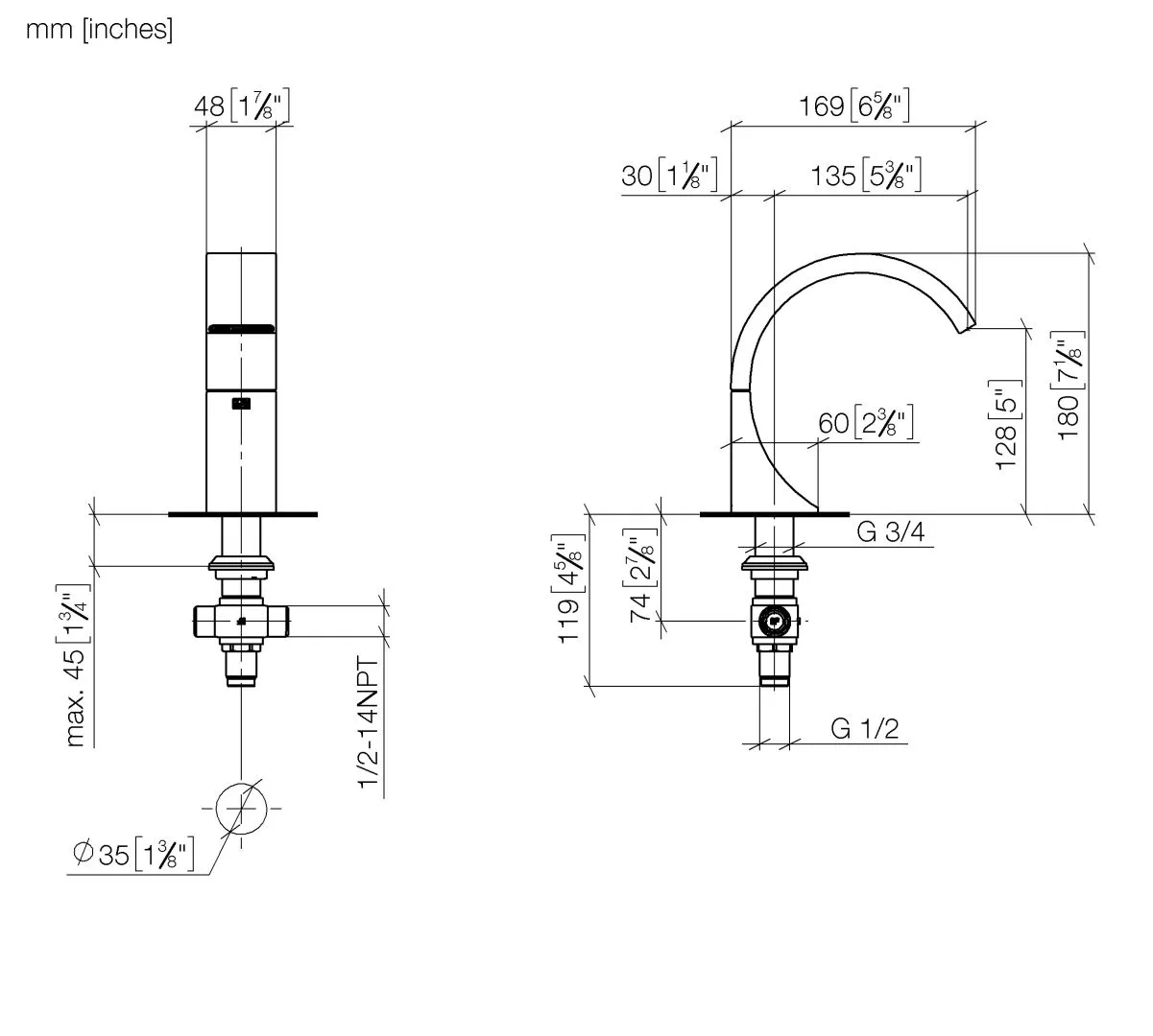 Waschtisch-Stand-Auslauf ohne Ablaufgarnitur CYO Chrom 13715811 Waschtisch-Stand-Auslauf ohne Ablaufgarnitur CYO Chrom 13715811