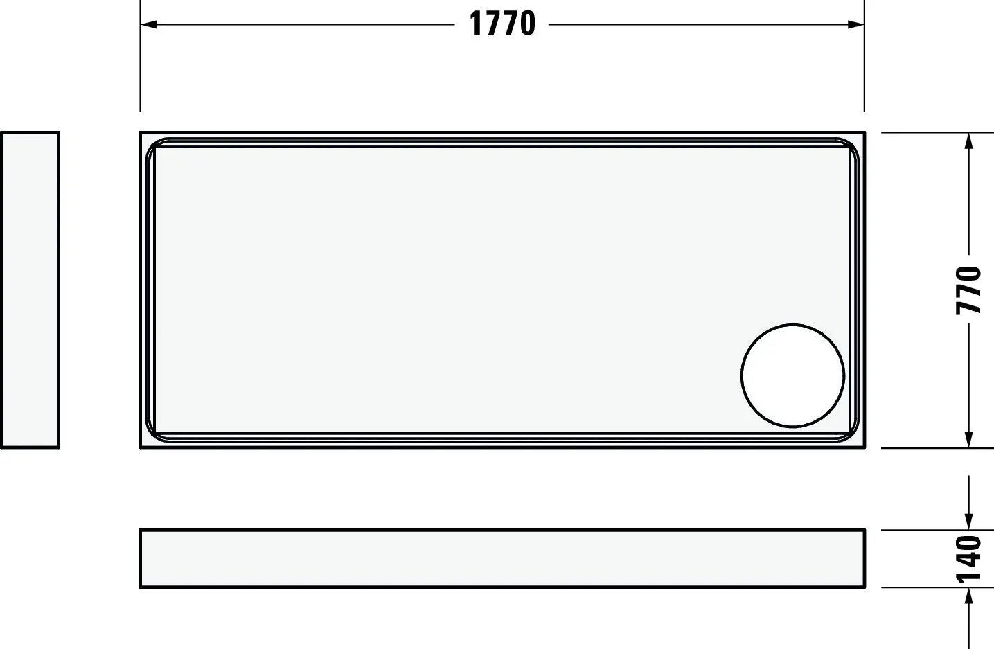 Duravit rechteck Duschwanne „Starck Slimline“ 180 × 80 cm mit Antislip Duravit rechteck Duschwanne „Starck Slimline“ 180 × 80 cm mit Antislip