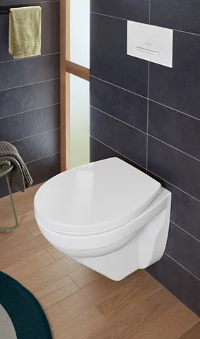 Villeroy & Boch O.novo Tiefspül-WC Compact spülrandlos 7667R0, oval, wandhängend, Weiß Alpin Villeroy & Boch O.novo Tiefspül-WC Compact spülrandlos 7667R0, oval, wandhängend, Weiß Alpin