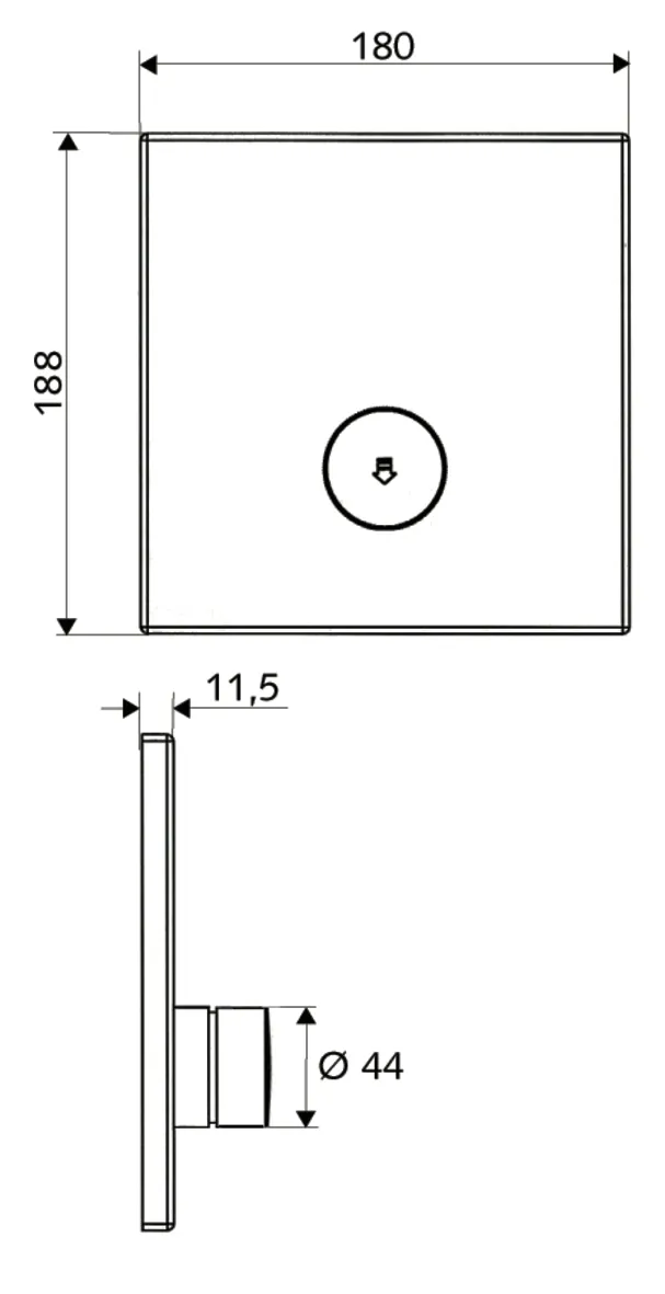 Unterputz-Dusche LINUS D-SC-V, Vorgemischtes Wasser, Frontplatte, Frontplatte chrom Unterputz-Dusche LINUS D-SC-V, Vorgemischtes Wasser, Frontplatte, Frontplatte chrom