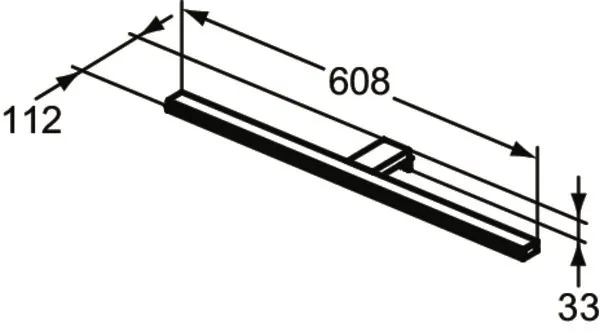 LED-Leuchte Mirror&Light, 12W, 608x112x33mm