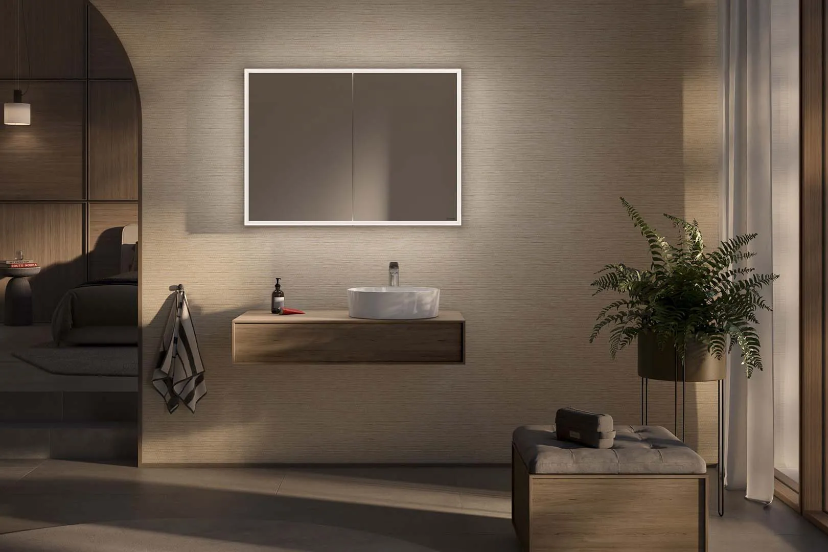 Schneider Spiegelschrank GLO1 50/1/D2W/R – Weißer LED-Spiegelschrank (513x736x136 mm), Schweizer Ausführung Schneider Spiegelschrank GLO1 50/1/D2W/R – Weißer LED-Spiegelschrank (513x736x136 mm), Schweizer Ausführung