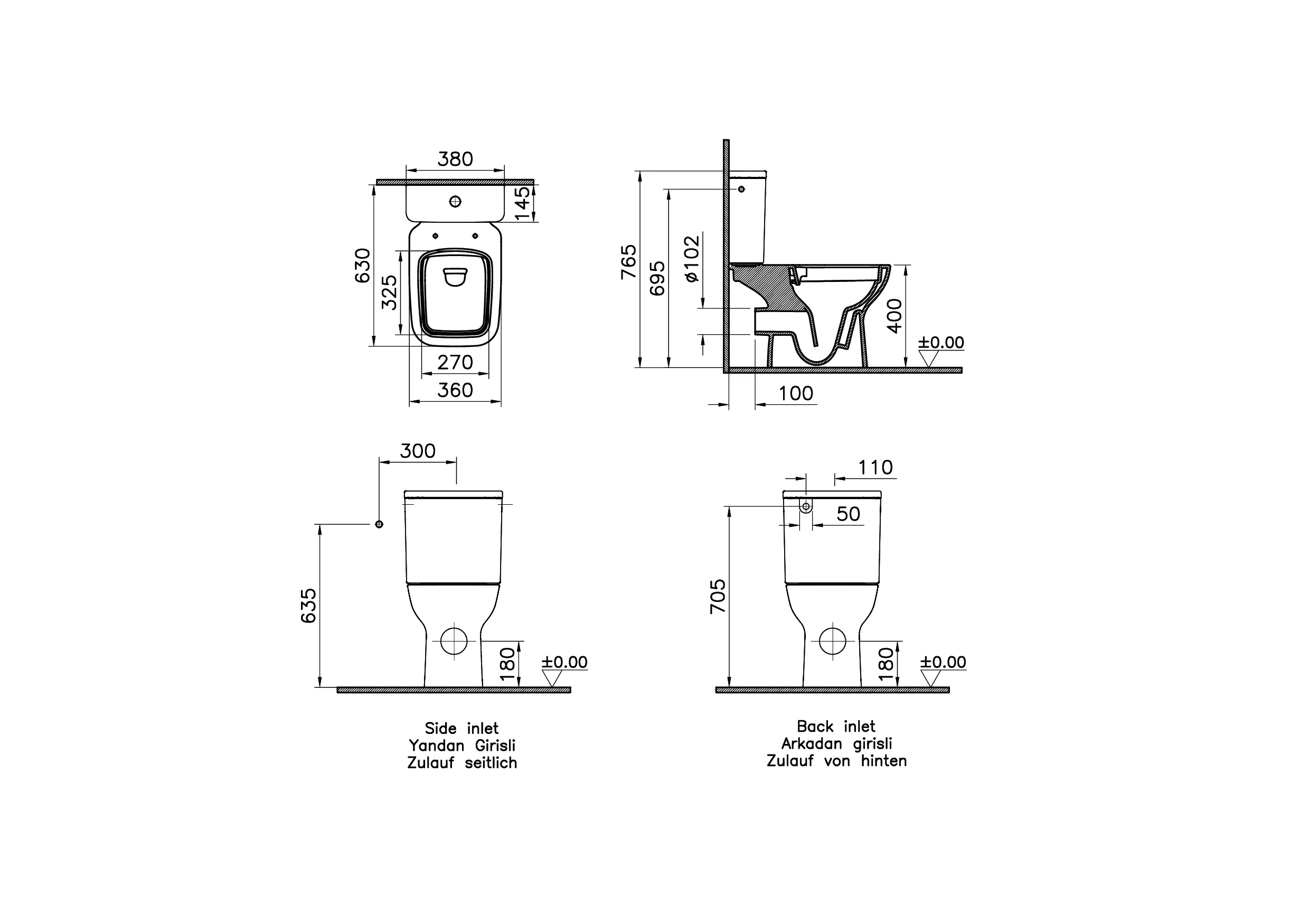New S20 Square Tiefspüler-Stand-WC-Paket mit WC-Sitz Super Slim spülrandlos Smooth Flush open back Abgang waagerecht 36 x 62 cm Weiß Hochglanz New S20 Square Tiefspüler-Stand-WC-Paket mit WC-Sitz Super Slim spülrandlos Smooth Flush open back Abgang waagerecht 36 x 62 cm Weiß Hochglanz