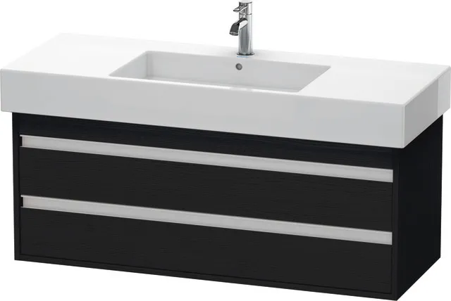 Duravit Waschtischunterschrank wandhängend „Ketho“ 120 × 48 × 45,5 cm Eiche Schwarz Duravit Waschtischunterschrank wandhängend „Ketho“ 120 × 48 × 45,5 cm Eiche Schwarz