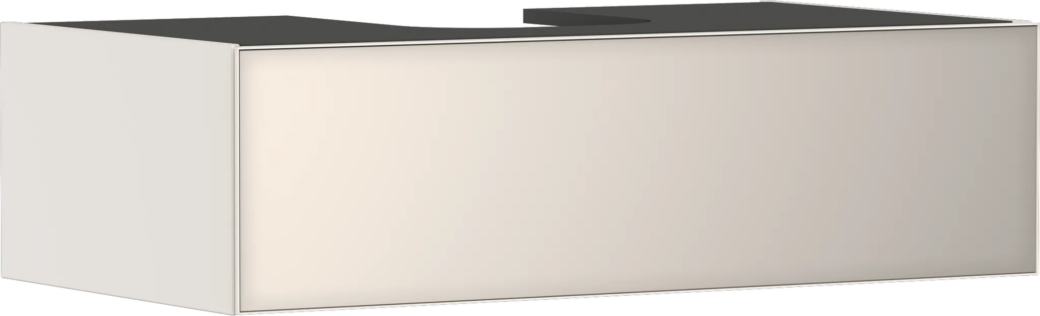 Xevolos E Waschtischunterschrank Sandbeige Matt 980/550 mit 1 Schubkasten für Konsole mit Ausschnitt mittig, Oberfläche Front: Bronze Struktur
