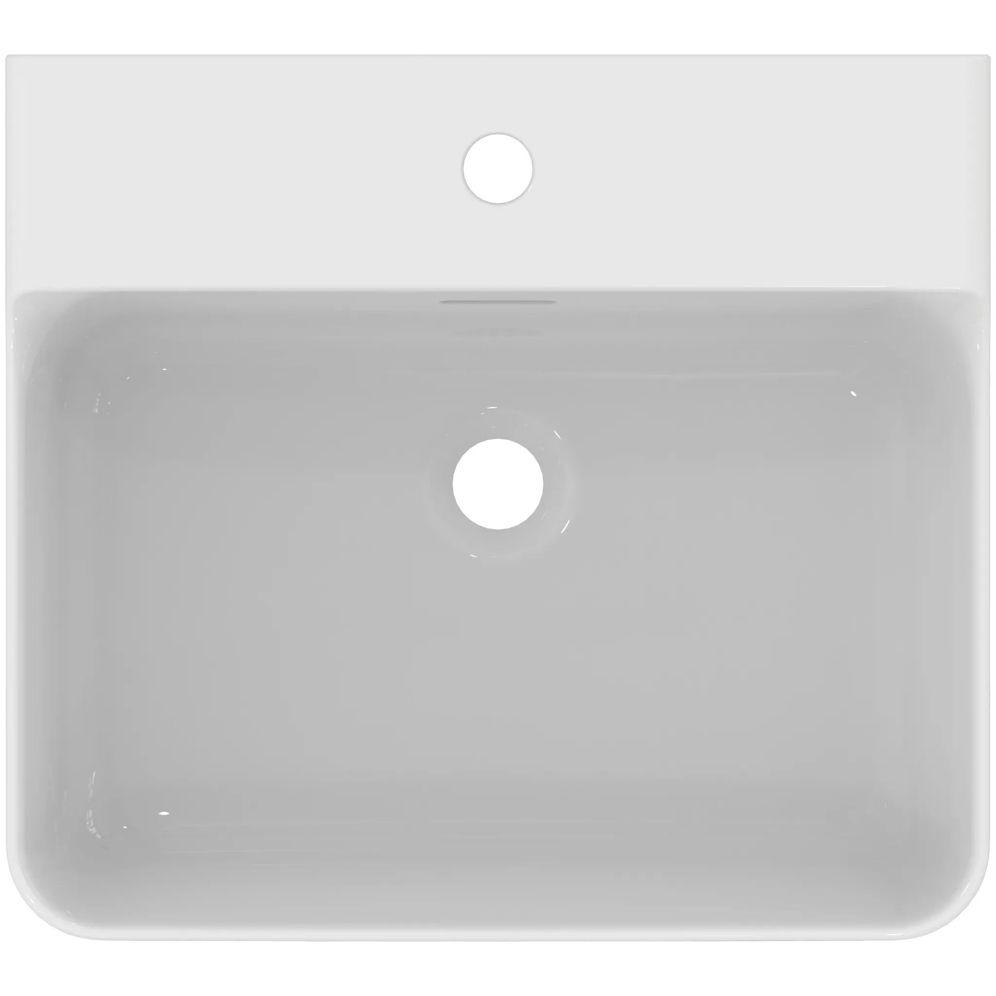 Waschbecken „Conca“ 50 × 45 × 16,5 cm, Hahnlochposition mittig in Weiß Waschbecken „Conca“ 50 × 45 × 16,5 cm, Hahnlochposition mittig in Weiß