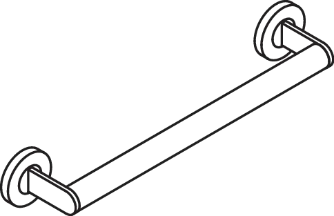 HEWI Haltegriff „System 900“ in Schwarz tiefmatt, Befestigung verdeckt HEWI Haltegriff „System 900“ in Schwarz tiefmatt, Befestigung verdeckt