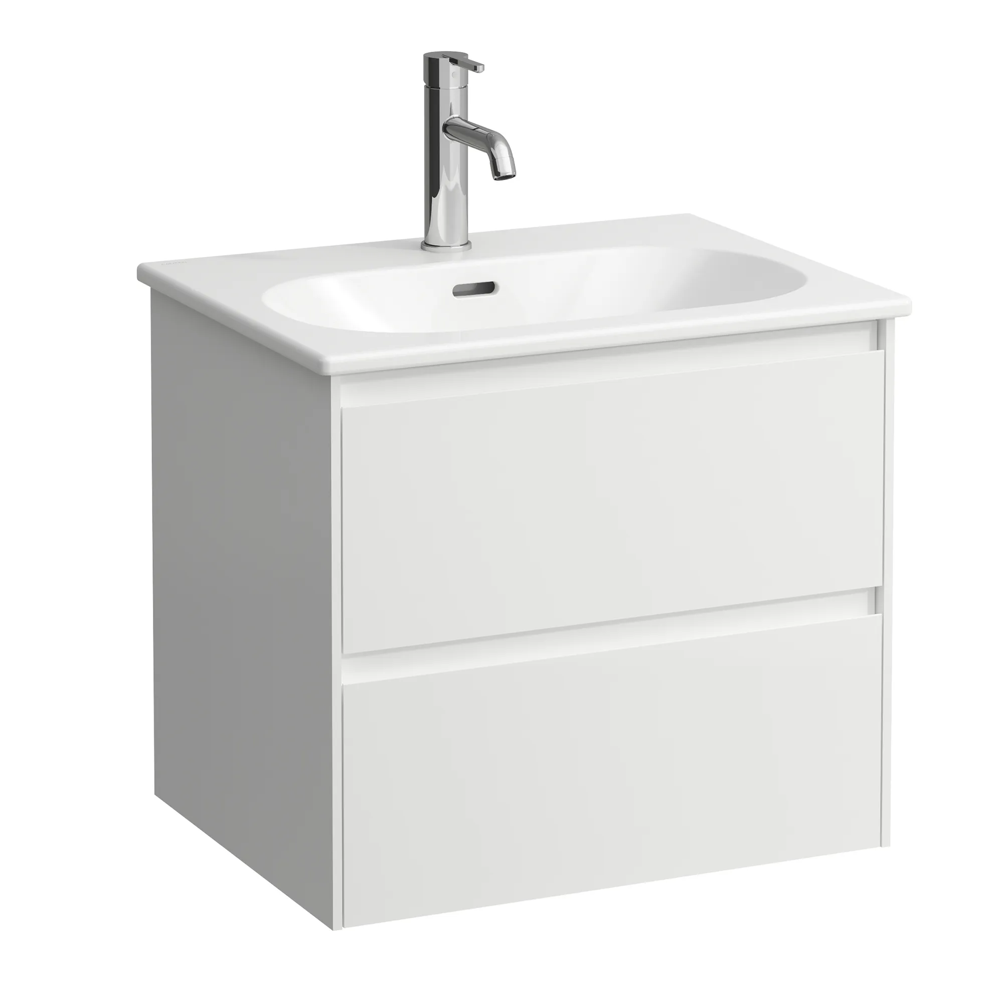 Laufen Waschtisch+Waschtischunterbau LUA SET LANI 455x600x527 1 Hahnloch mit Überlauf Weiß/Weiß matt Laufen Waschtisch+Waschtischunterbau LUA SET LANI 455x600x527 1 Hahnloch mit Überlauf Weiß/Weiß matt