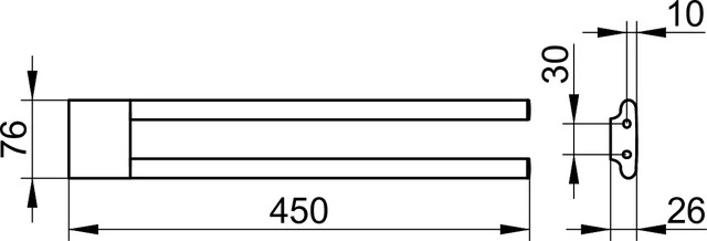 Edition 400 Handtuchhalter 450 mm Schwarzchrom gebürstet Handtuchhalter Edition 400 11518,fest 2-tlg., 450 mm, Schwarzchrom gebürstet Edition 400 Handtuchhalter 450 mm Schwarzchrom gebürstet Handtuchhalter Edition 400 11518,fest 2-tlg., 450 mm, Schwarzchrom gebürstet