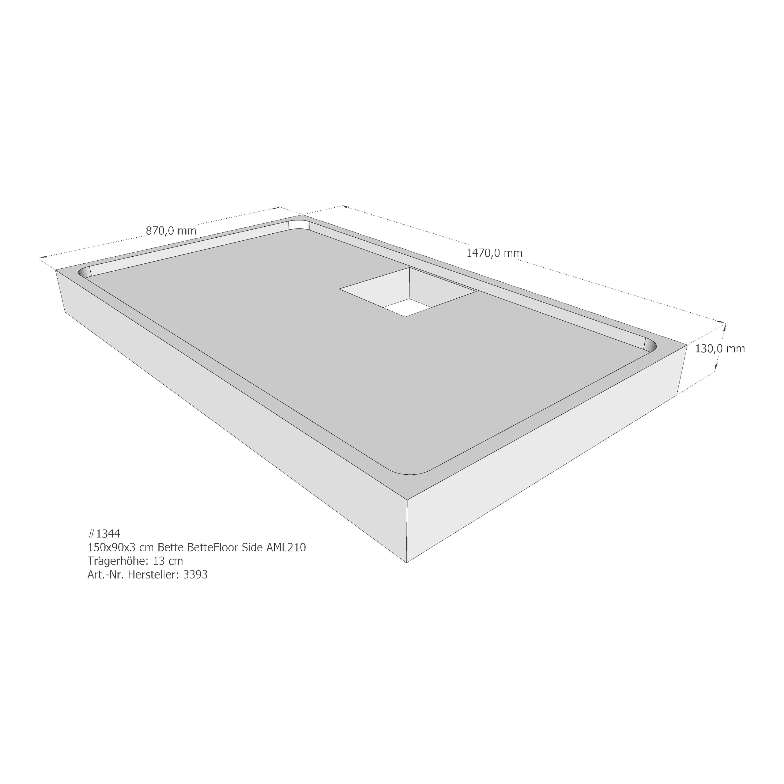 Duschwannenträger für Bette Floor Side 150 × 90 × 3 cm Duschwannenträger für Bette Floor Side 150 × 90 × 3 cm