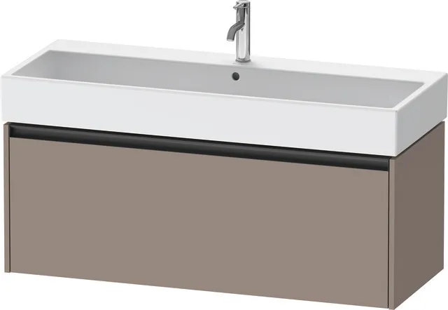 Duravit Waschtischunterschrank wandhängend „Ketho.2“ 118,4 × 44 × 46 cm Basalt Matt