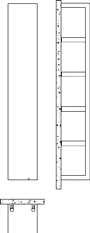 BEMM Design-Elektroheizkörper „Quadraqua E“ 30 × 182,8 cm in Schwarzperlmetallic