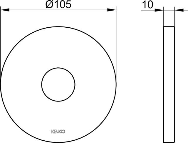 IXMO 59545070091 Wandrosette rund passend zu 59545/59547/59592 105 mm Ø Edelstahl-finish