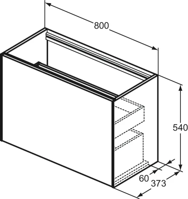 Ideal Standard Waschtischunterschrank „Conca“ 80 × 54 × 37,3 cm Weiß matt lackiert Ideal Standard Waschtischunterschrank „Conca“ 80 × 54 × 37,3 cm Weiß matt lackiert