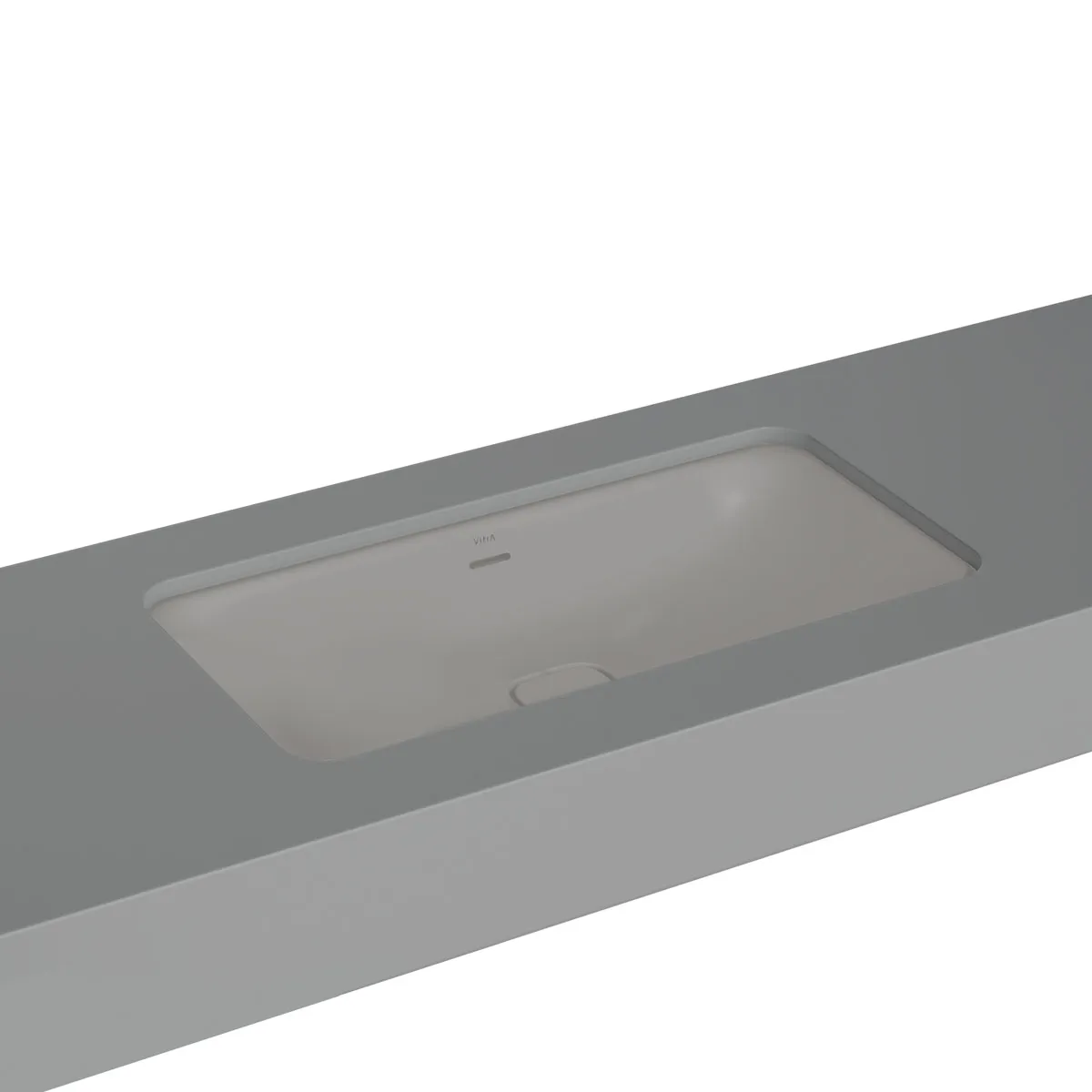 VitrA New Metropole Unterbauwaschtisch rechteckig 80x40 cm Steingrau Matt