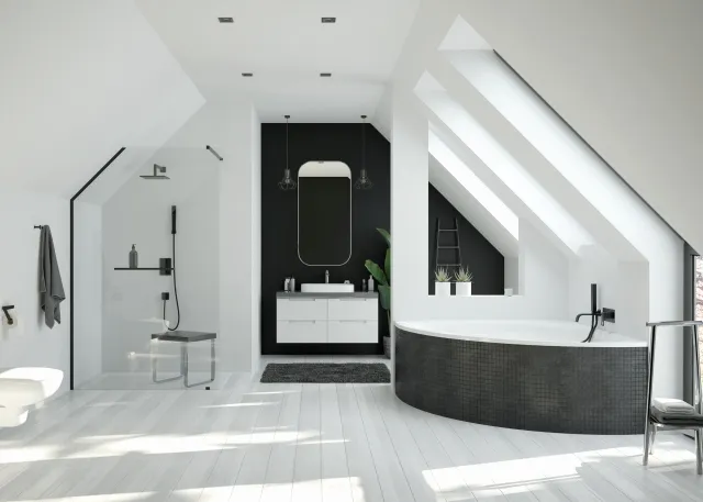 Hoesch Badewanne „iSensi“ eck 150 × 150 cm in Weiß