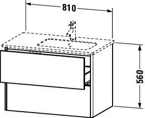 Duravit Waschtischunterschrank wandhängend „XSquare“ 81 × 56 × 47,8 cm Betongrau Matt Duravit Waschtischunterschrank wandhängend „XSquare“ 81 × 56 × 47,8 cm Betongrau Matt