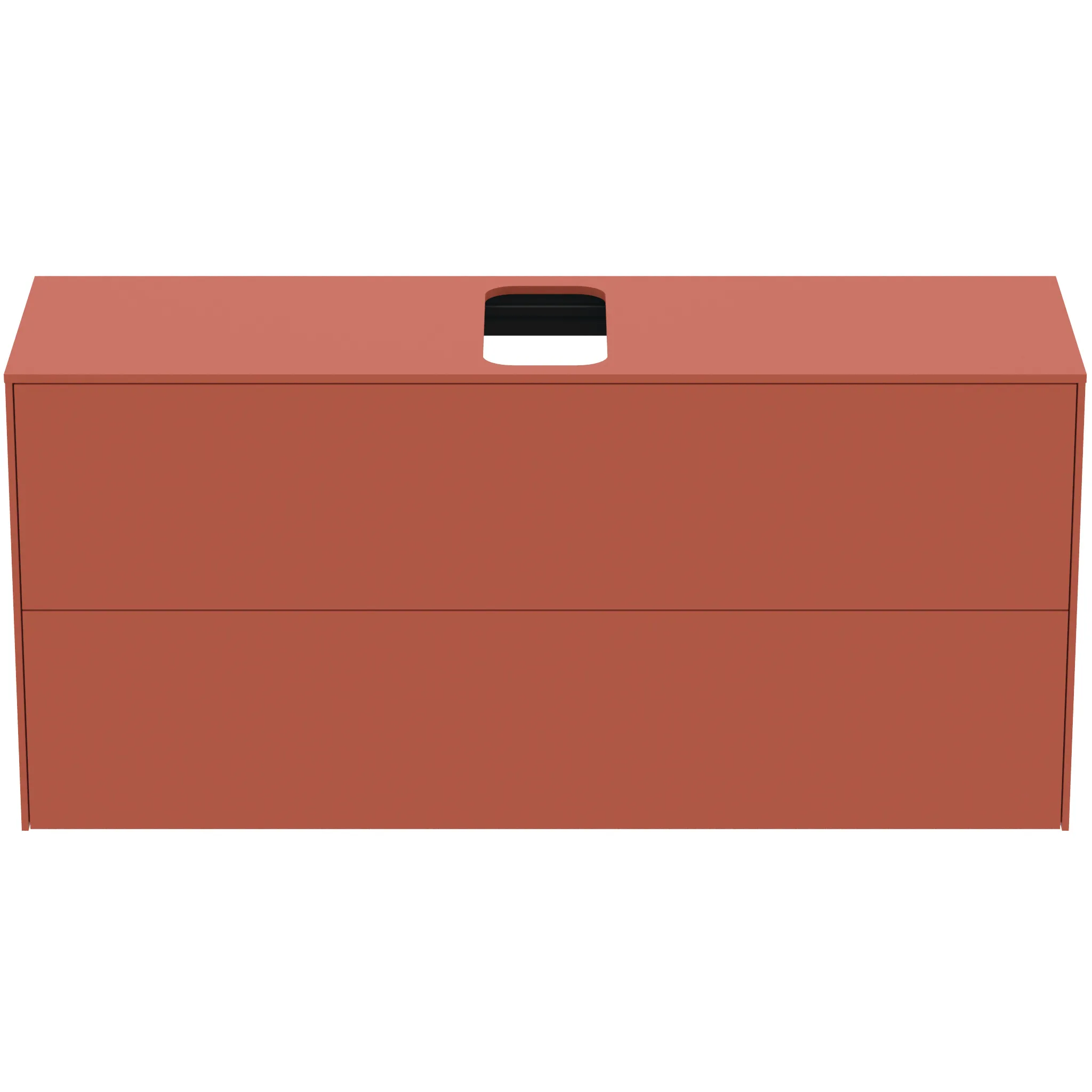 Ideal Standard Waschtischunterschrank Conca, 2 Auszüge, mittiger Ausschnitt, 1202x373x550 mm, Sunset matt Ideal Standard Waschtischunterschrank Conca, 2 Auszüge, mittiger Ausschnitt, 1202x373x550 mm, Sunset matt
