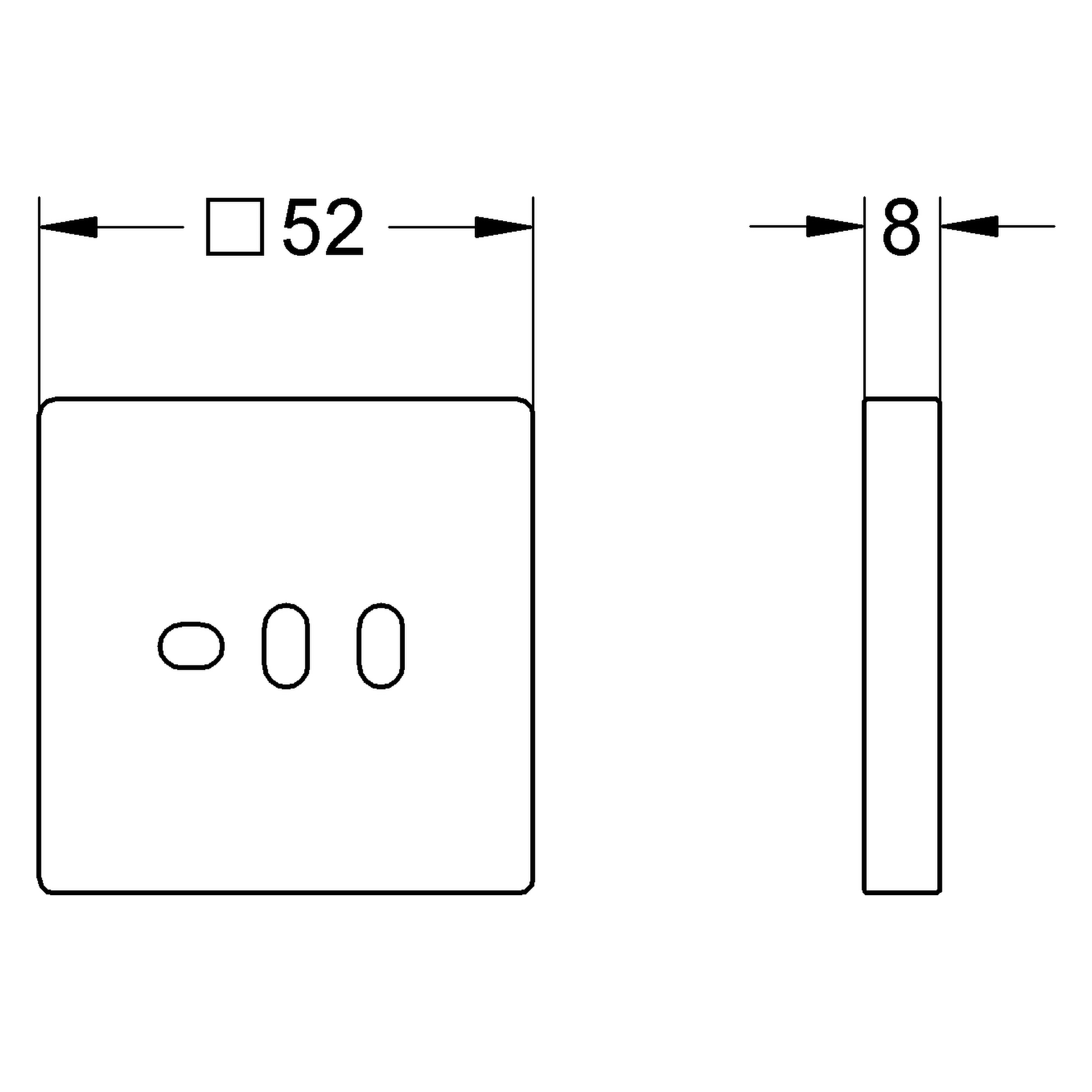 Ausgleichsscheibe Euphoria Cube 27933, für Euphoria Cube Duschsysteme (eckige Konsole), chrom