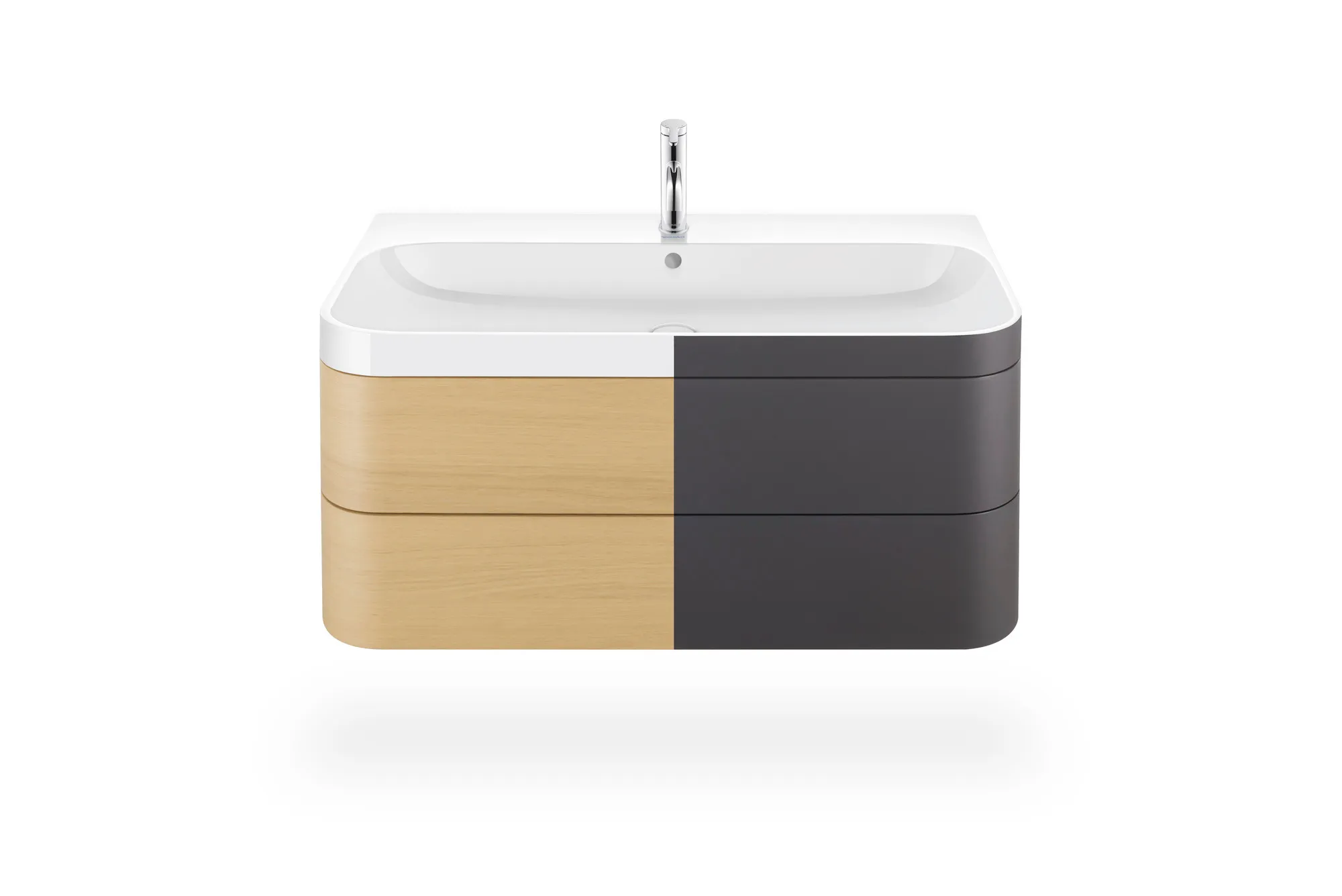 Duravit Waschtischunterschrank c-shaped Set wandhängend „Happy D.2 Plus“ 97,5 × 48 × 49 cm Duravit Waschtischunterschrank c-shaped Set wandhängend „Happy D.2 Plus“ 97,5 × 48 × 49 cm