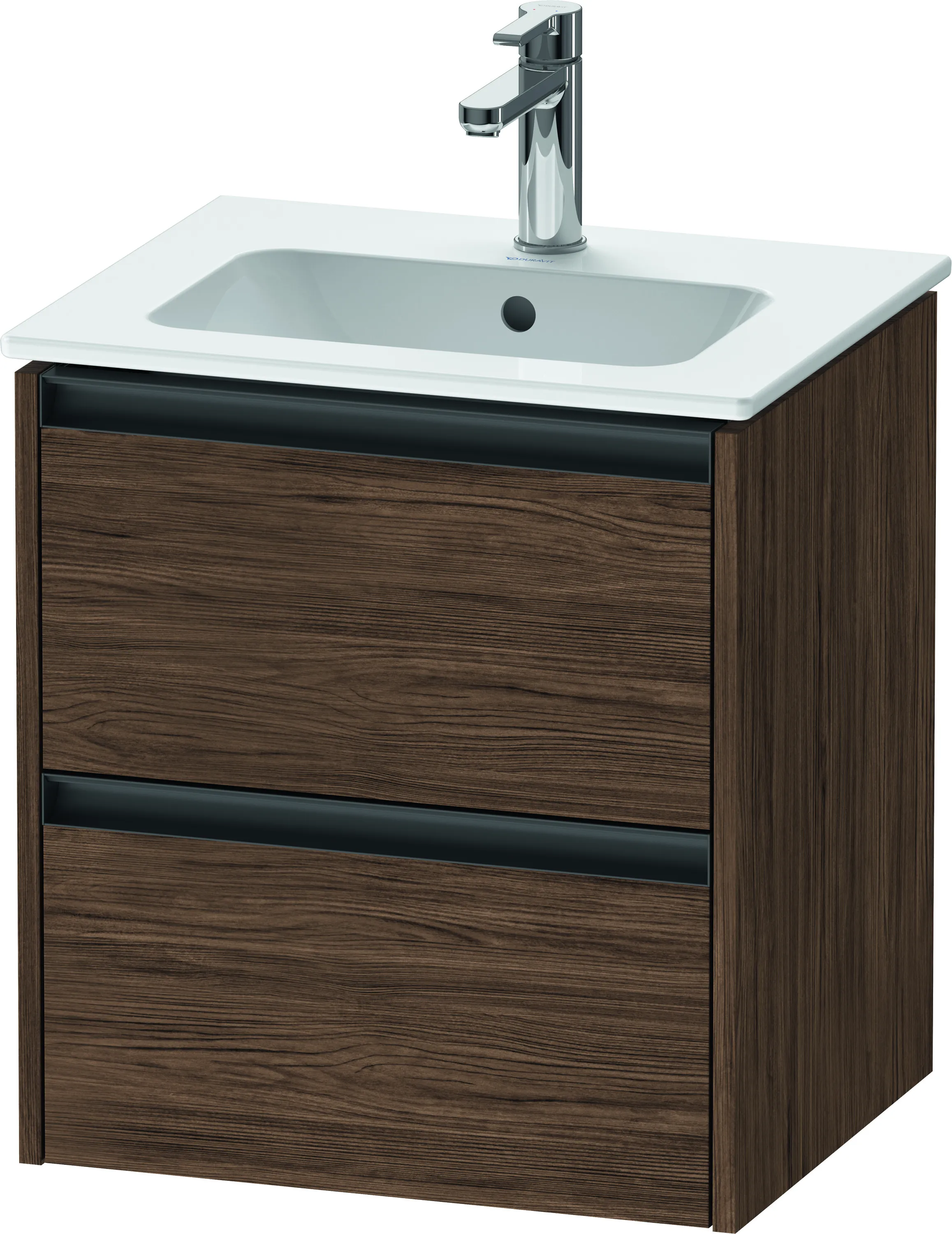 Duravit Waschtischunterschrank wandhängend „Ketho.2“ 51 × 54,9 × 42 cm in Nussbaum Dunkel Duravit Waschtischunterschrank wandhängend „Ketho.2“ 51 × 54,9 × 42 cm in Nussbaum Dunkel