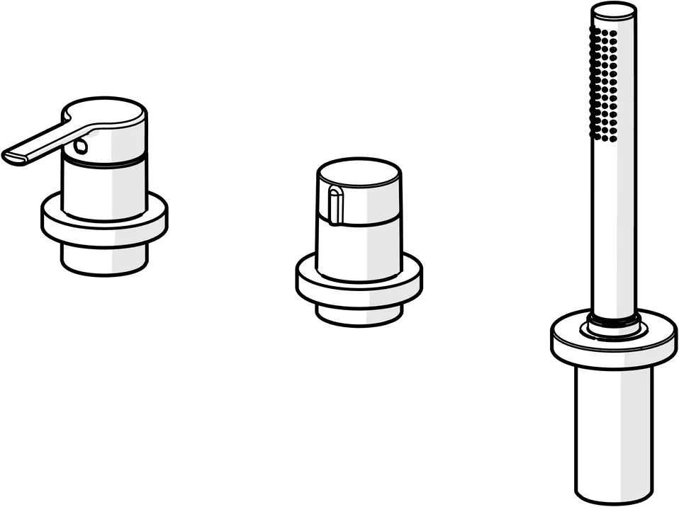 HansaRONDA Wannenarmatur Einhebelmischer Fertigmontageset für Wanne/Brause HansaRONDA Wannenarmatur Einhebelmischer Fertigmontageset für Wanne/Brause