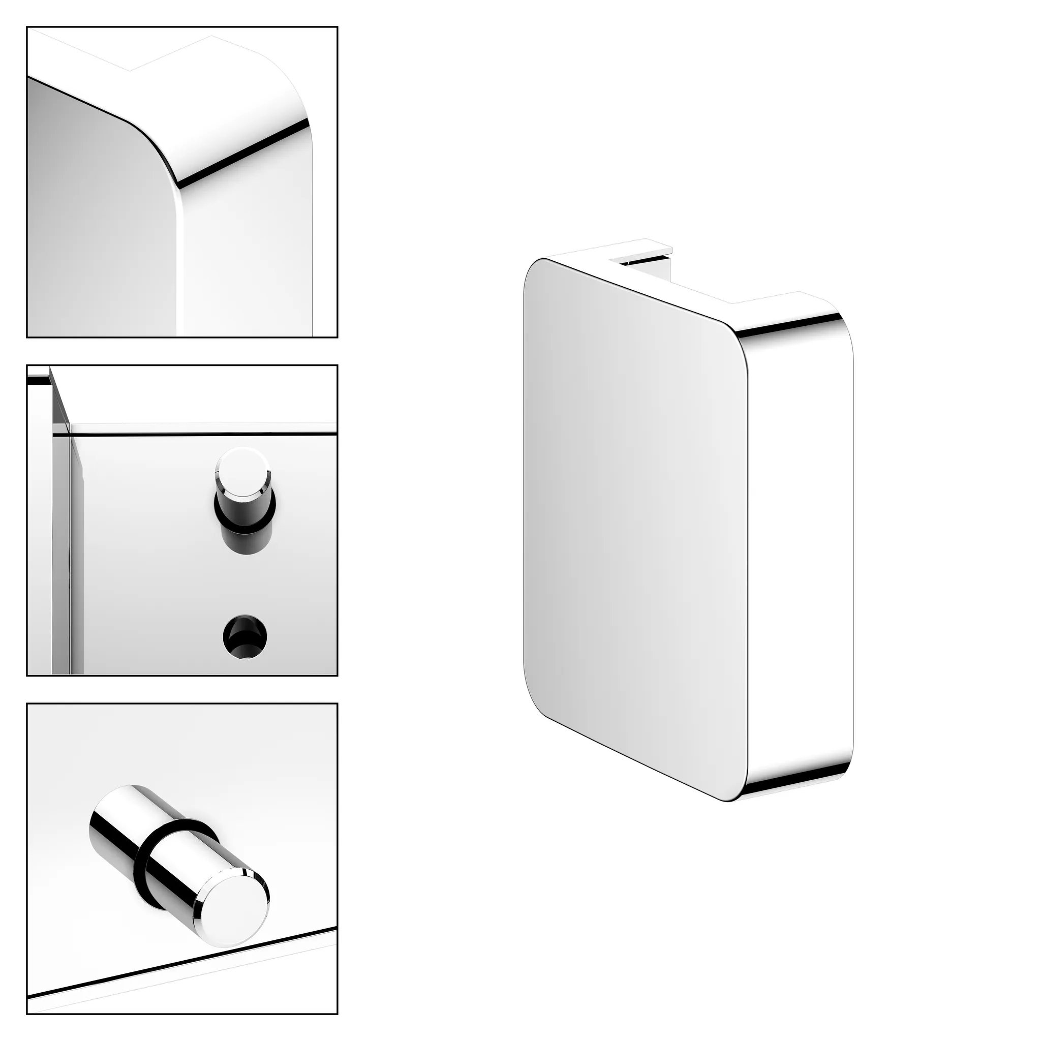 AXESS Adapterplatte für Stützklappgriff 35003 verchromt AXESS Adapterplatte für Stützklappgriff 35003 verchromt