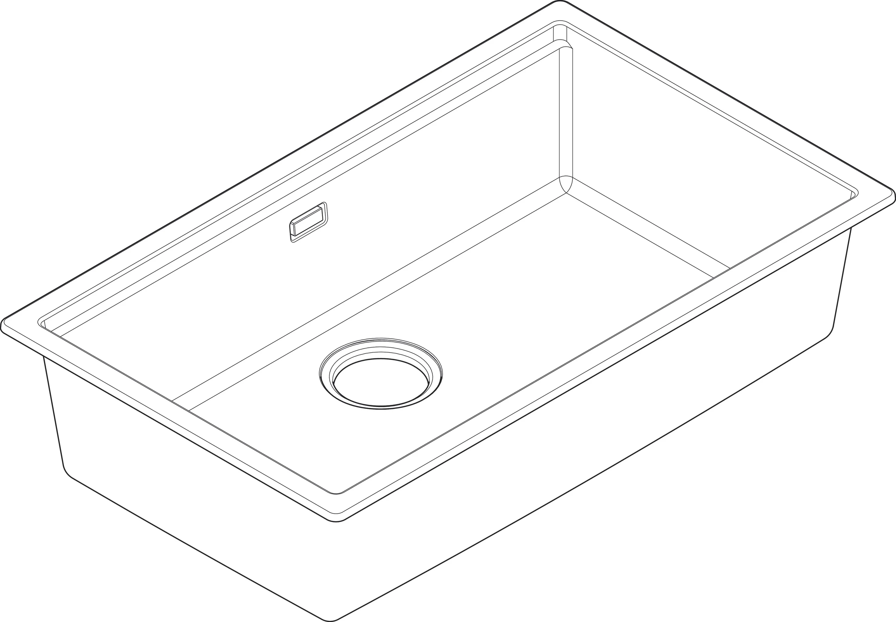 Hansgrohe Unterbauspüle S53 Serie, SilicaTec, Graphitschwarz, 736 x 436 mm, Beckentiefe 190 mm, 80 cm Unterschrank, manuelle Ablaufgarnitur mit Siphon