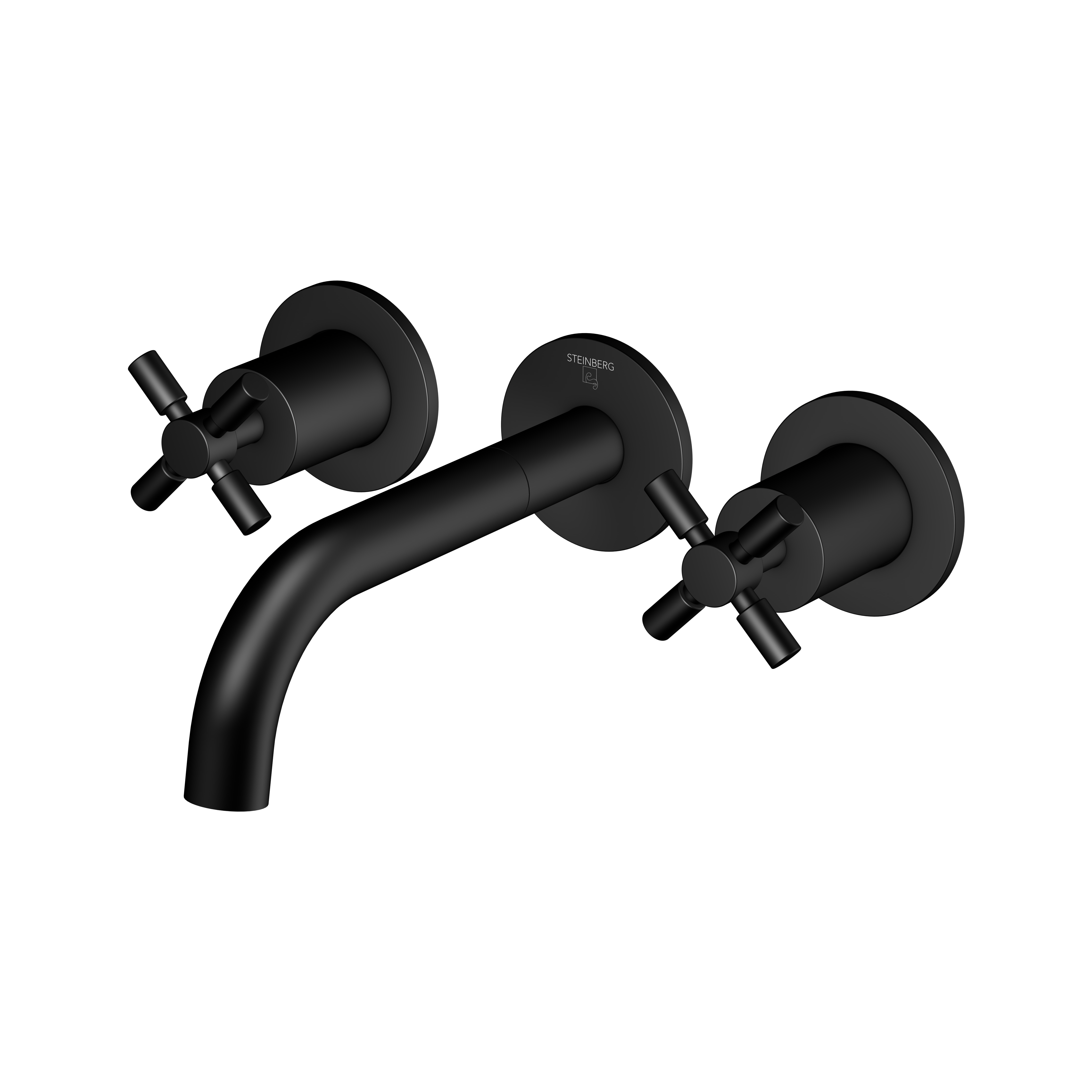 Serie 250 3-Loch Waschtisch-Armatur zur Wandmontage, Ausladung: 19,5 cm Serie 250 3-Loch Waschtisch-Armatur zur Wandmontage, Ausladung: 19,5 cm