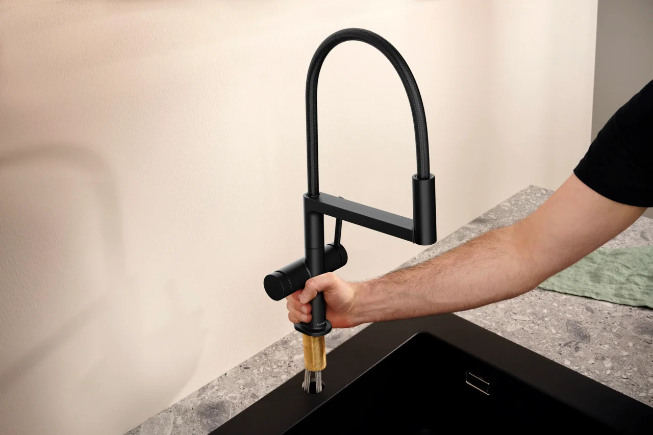 Hansgrohe Talis Select M54 PowderSpray Einhebel-Küchenmischer Semi-Pro, 3 Strahlarten, mattschwarz