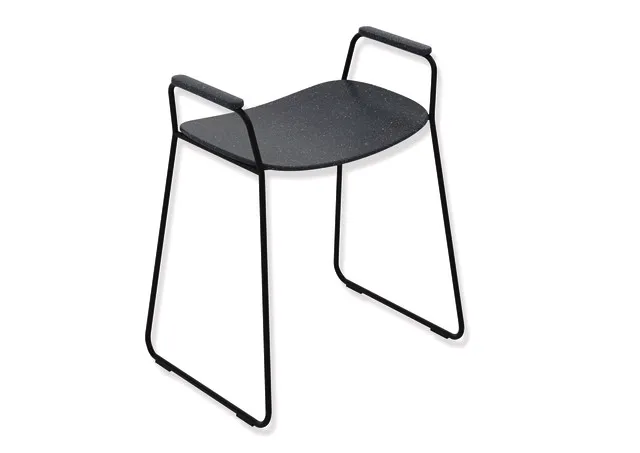 Duschhocker, Gestell schwarz tiefmatt pulverbeschichtet, Sitzfläche und Armpads aus hochwertigem PIR Kunststoff (Post-Industrial-Recycling), Höhe 626 mm, Breite 536 mm, Sitzhöhe 480 mm, Sitzfläche 478 mm breit, in Farbe JB Duschhocker, Gestell schwarz tiefmatt pulverbeschichtet, Sitzfläche und Armpads aus hochwertigem PIR Kunststoff (Post-Industrial-Recycling), Höhe 626 mm, Breite 536 mm, Sitzhöhe 480 mm, Sitzfläche 478 mm breit, in Farbe JB