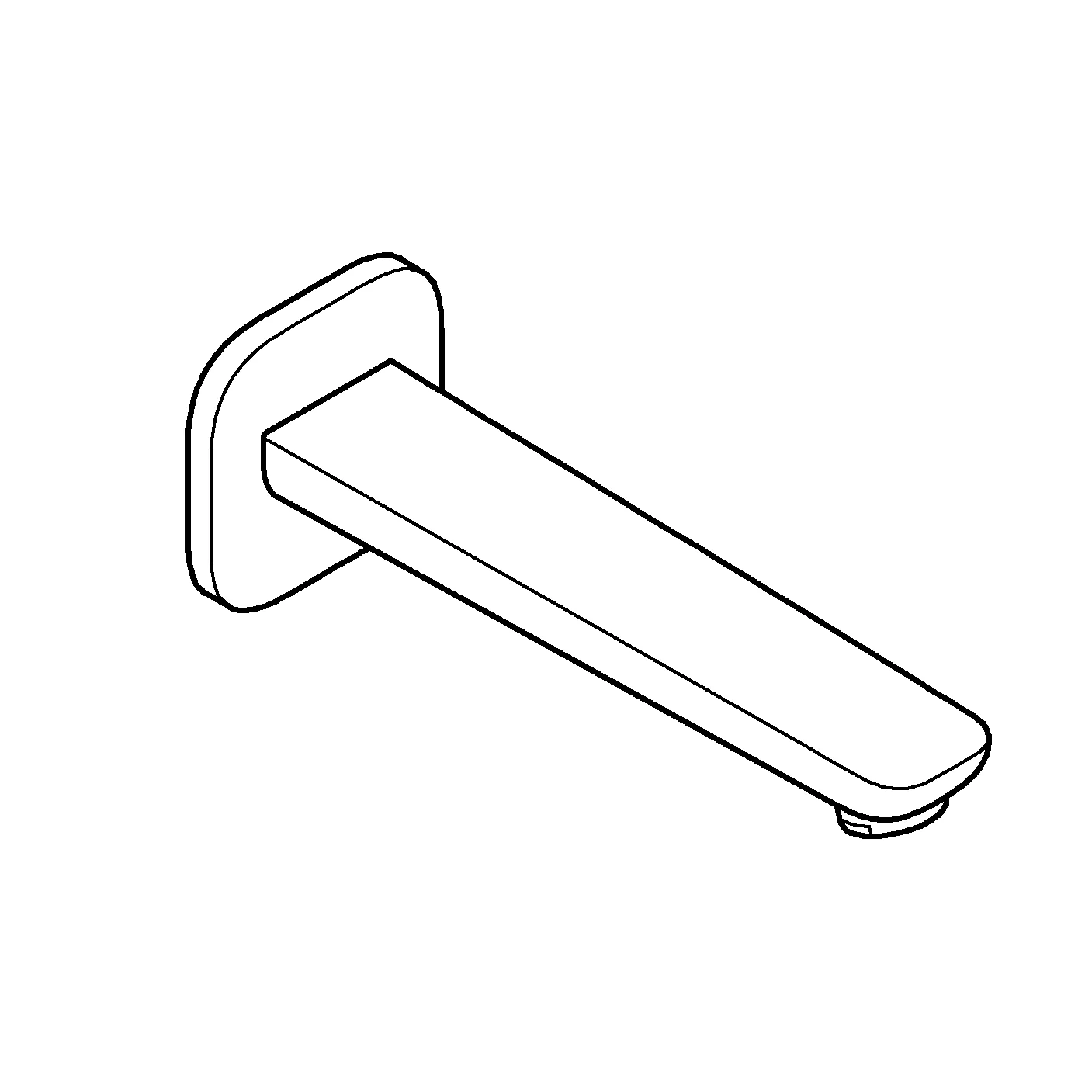 Auslauf für Armaturen „Cubeo“ in chrom Auslauf für Armaturen „Cubeo“ in chrom