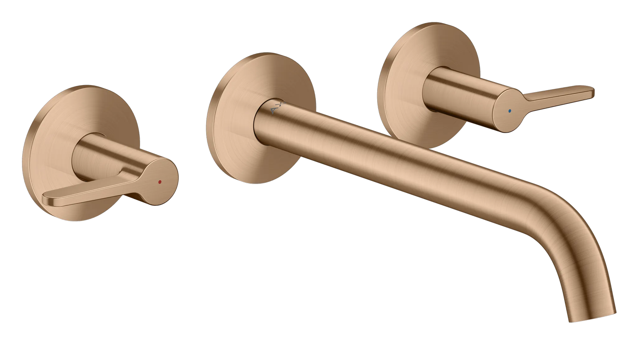 Hansgrohe AXOR One Mischer 3-Loch Wannenarmatur Unterputz Wandmontage Brushed Red Gold