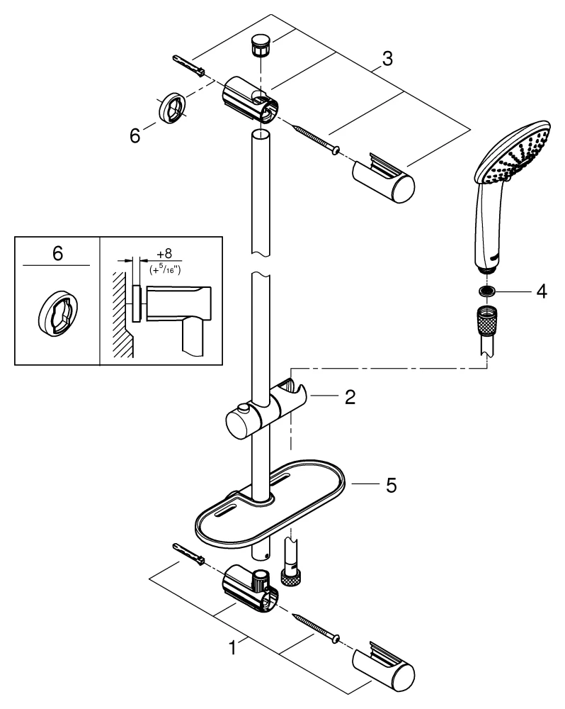 Grohe Euphoria 110 Champagne Brausestangenset 3 Strahlarten Grohe Euphoria 110 Champagne Brausestangenset 3 Strahlarten