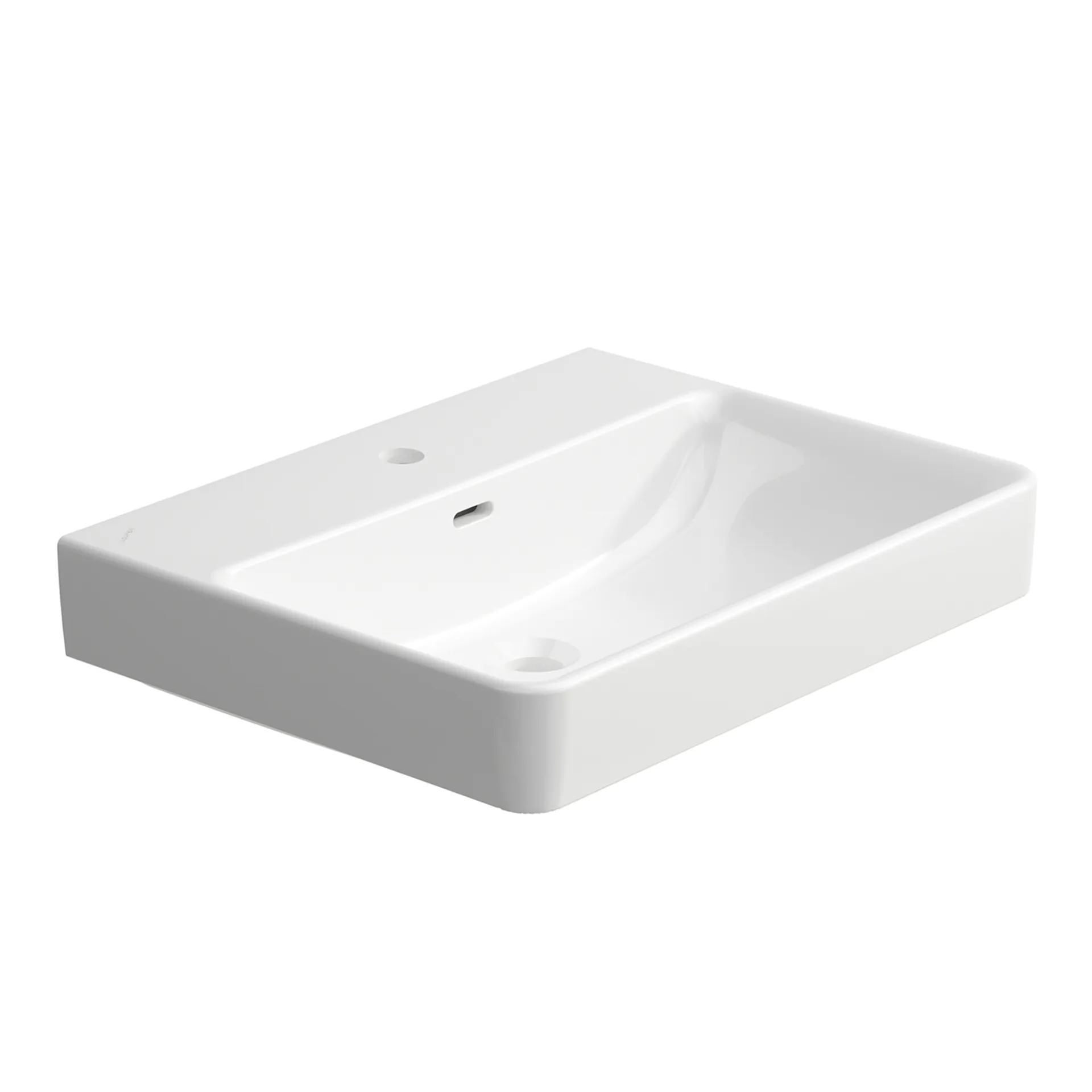 Waschtisch PRO S 465x600x175 1 Hahnloch mit Überlauf weiß