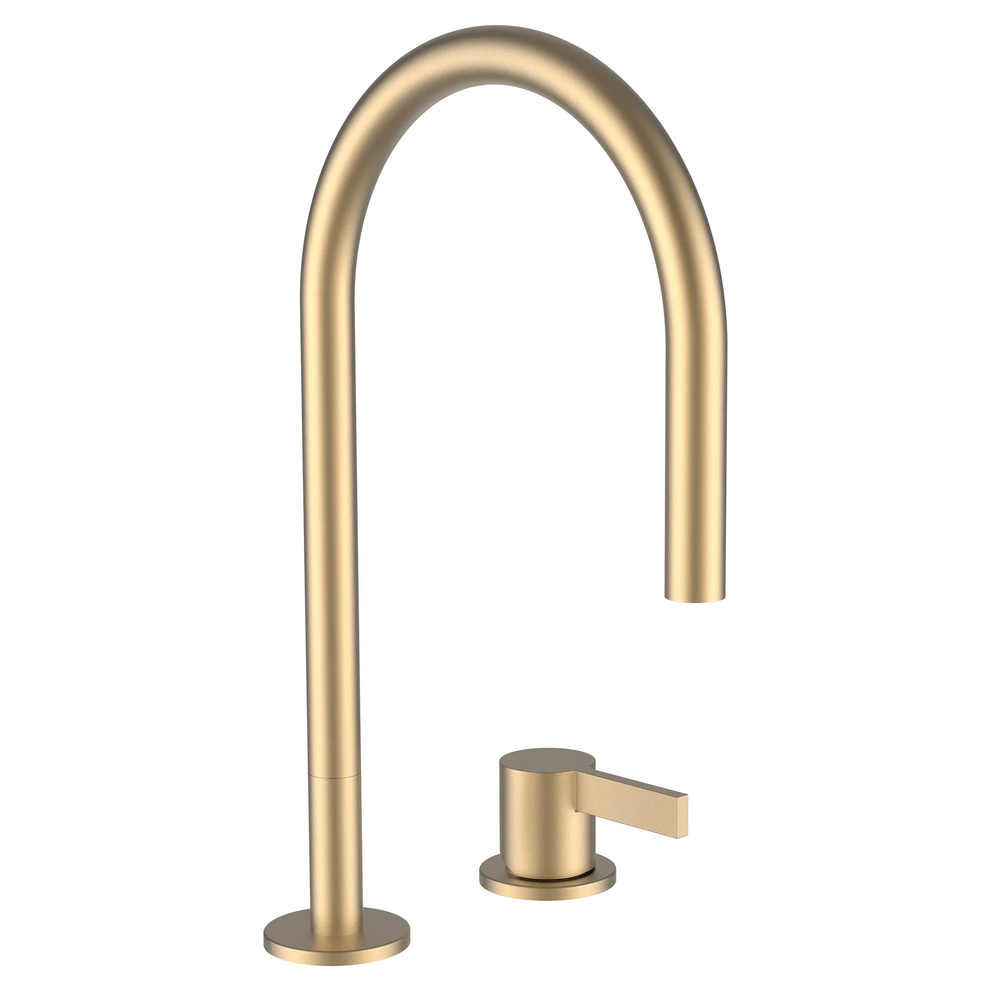 2-Loch-Waschtischmischer Kartell Schwenkauslauf Ausladung 166 mm ohne Ablaufventil PVD Blassgold matt 2-Loch-Waschtischmischer Kartell Schwenkauslauf Ausladung 166 mm ohne Ablaufventil PVD Blassgold matt