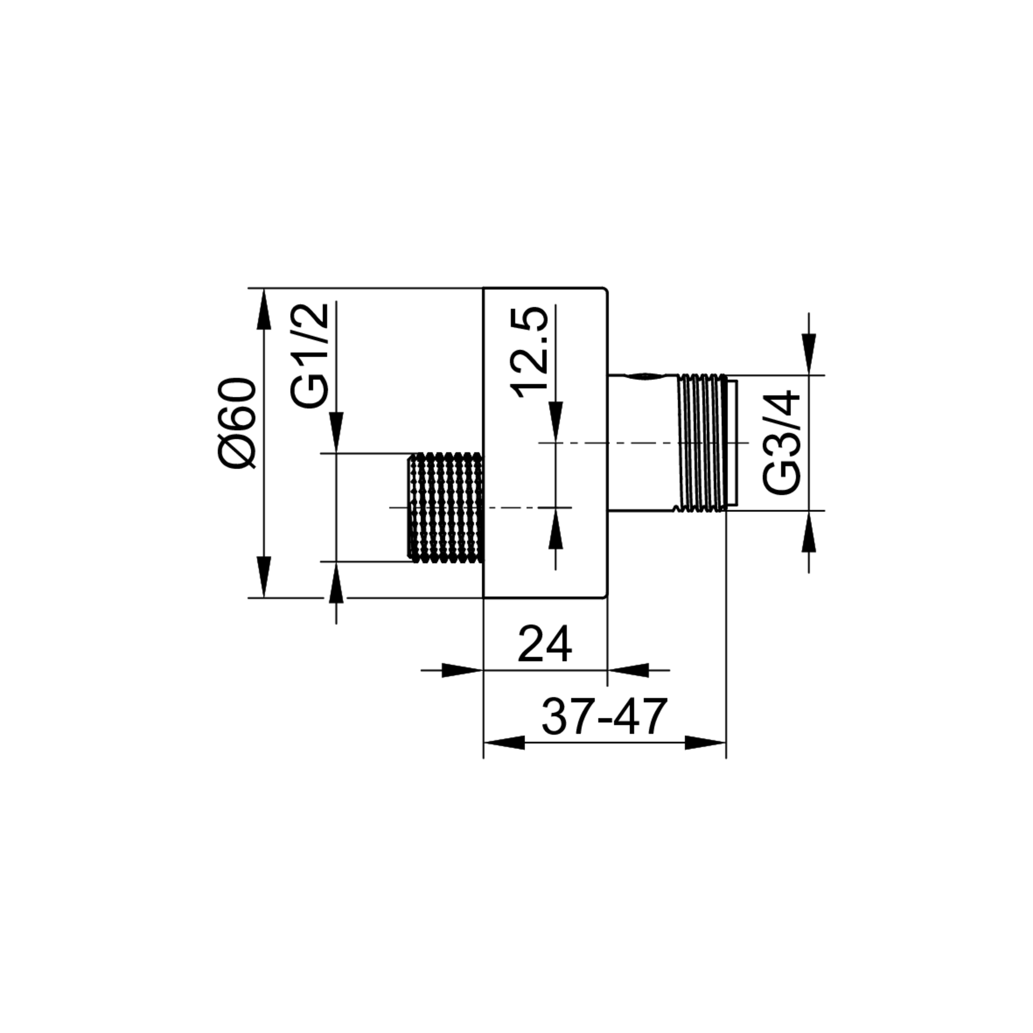 KEUCO Armaturenzubehör S-Anschluss (absperrbar) mit integrierter Absperrung Durchmesser 60 mm verchromt KEUCO Armaturenzubehör S-Anschluss (absperrbar) mit integrierter Absperrung Durchmesser 60 mm verchromt