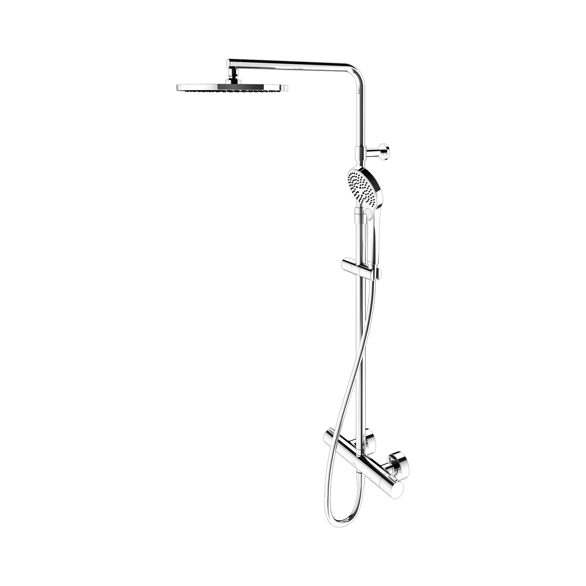 KEUCO PLAN BLUE Thermostat-Brausearmatur Aufputz mit Kopfbrause verchromt KEUCO PLAN BLUE Thermostat-Brausearmatur Aufputz mit Kopfbrause verchromt