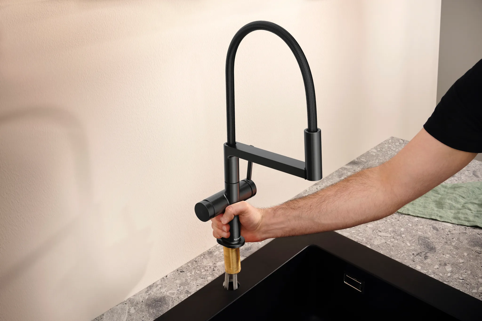 Hansgrohe Talis Select M54 PowderSpray Einhebel-Küchenmischer Semi-Pro, Edelstahl Finish Hansgrohe Talis Select M54 PowderSpray Einhebel-Küchenmischer Semi-Pro, Edelstahl Finish