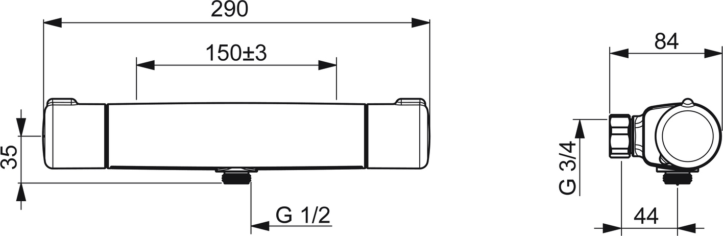 Brausebatterie MICRA 5815 Chrom