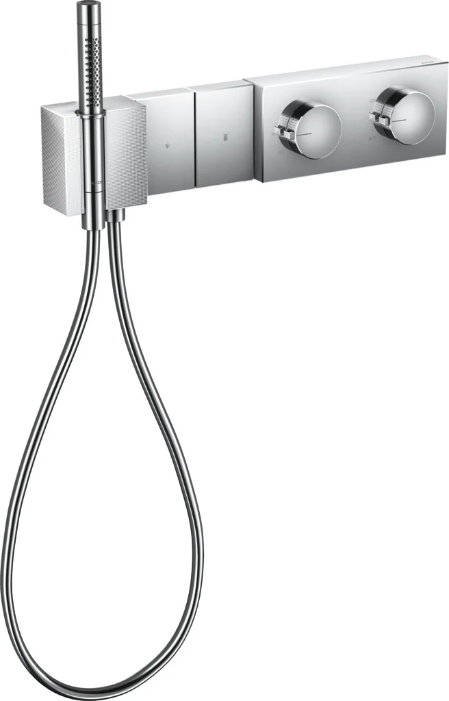 Hansgrohe AXOR Edge Thermostatmodul Select Unterputz, Chrom, Diamantschliff, für 2 Verbraucher Hansgrohe AXOR Edge Thermostatmodul Select Unterputz, Chrom, Diamantschliff, für 2 Verbraucher