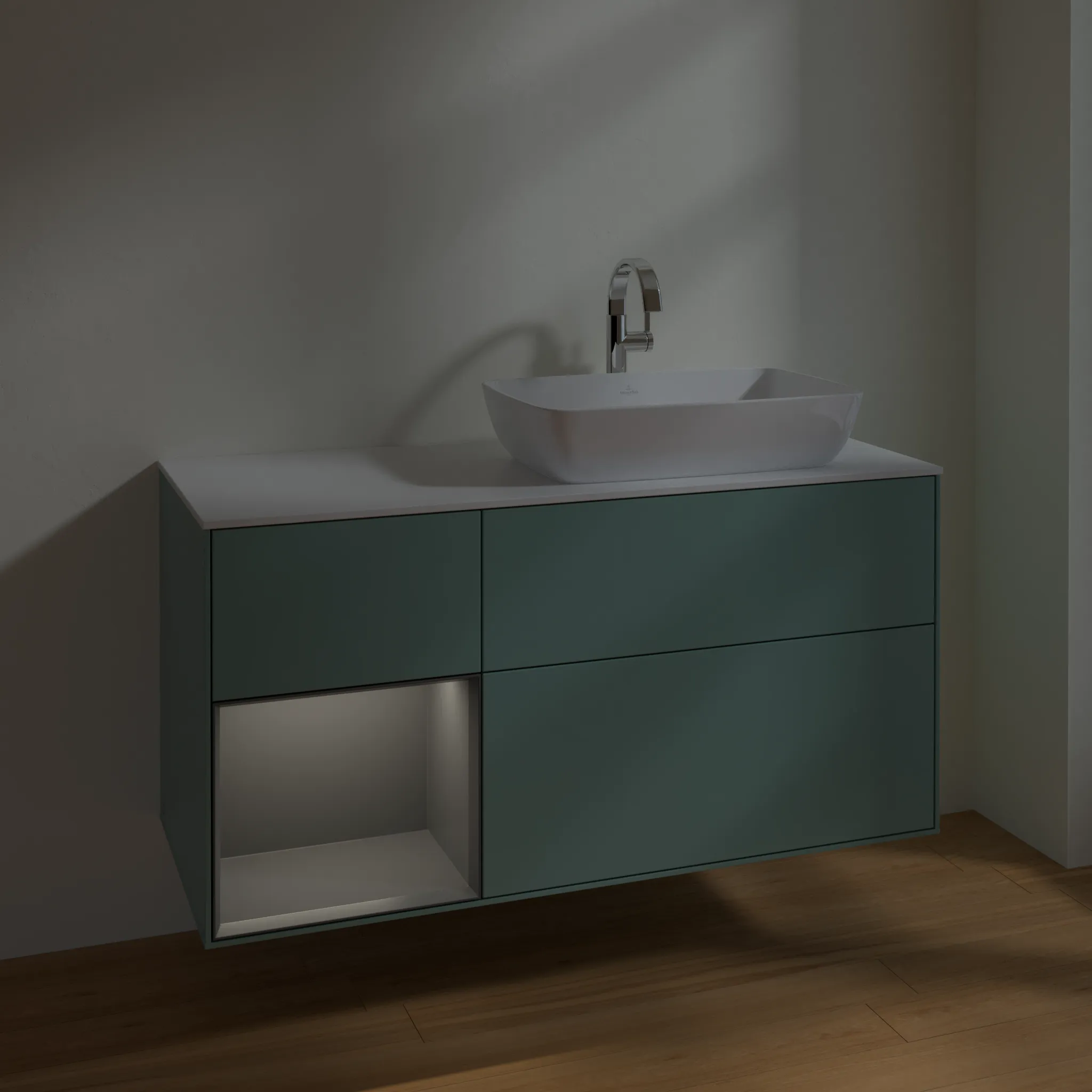 Villeroy & Boch Finion Waschbeckenunterschrank F80 1200x603x501mm Olive Matt Villeroy & Boch Finion Waschbeckenunterschrank F80 1200x603x501mm Olive Matt