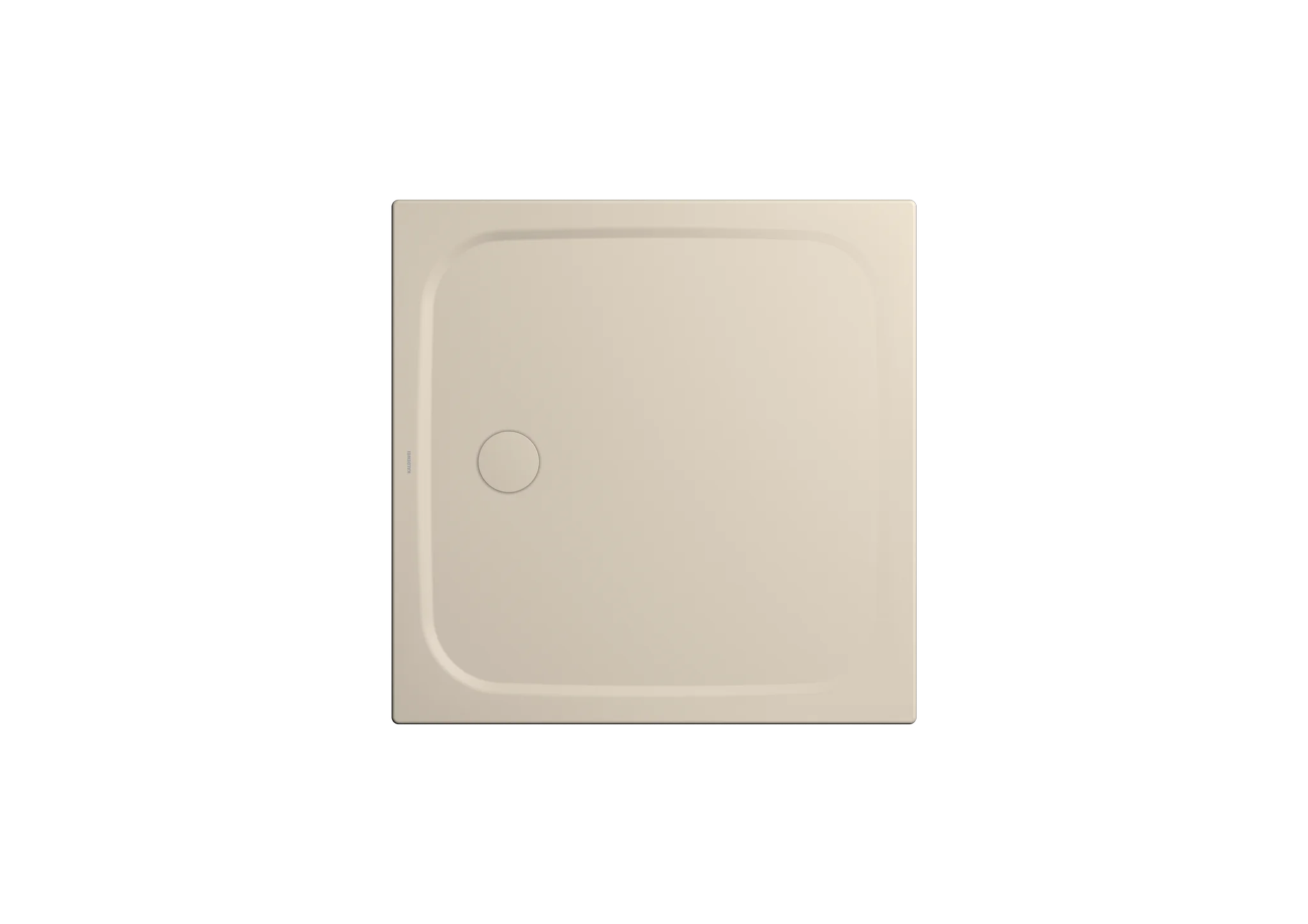 Kaldewei CAYONOPLAN MULTISPACE Duschfläche mit Wannenträger extraflach, 1200x1200 mm, warm beige 20, Secure Plus, Antidröhn, seitlicher Ablauf