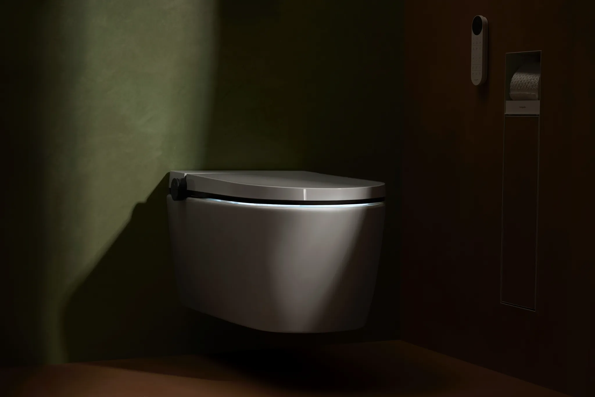 LavaPura Element S Wand-Dusch-WC Komplett Set AquaHelix Flush, SmartClean, HygieneEffect, Weiß