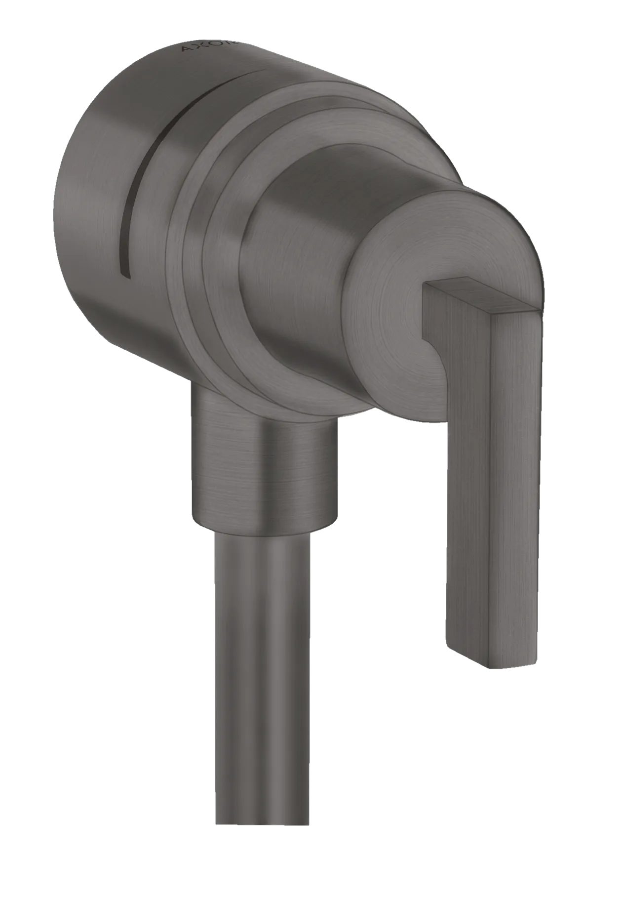 Hansgrohe AXOR Citterio Fixfit Stop Wandabsperrventil Brushed Black Chrome DN15 mit Rückflussverhinderer und Hebelgriffen