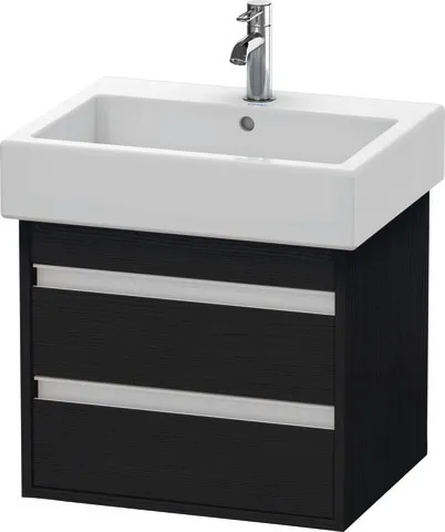 Duravit Waschtischunterschrank wandhängend „Ketho“ 55 × 48 × 44 cm Eiche Schwarz Duravit Waschtischunterschrank wandhängend „Ketho“ 55 × 48 × 44 cm Eiche Schwarz